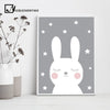 Baby Nursery Wall Art Canvas Poster Print Cartoon Rabbit Bear Painting Nordic Kids Decoration Picture Children Bedroom Decor