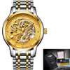 Lige Mens Watches Top Luxury Brand Watch Stainless Steel Waterproof Automatic Mechanical Dragon Watch Men Relogio Masculino+Box