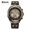 Steampunk Bronze Automatic Watch Men Mechanical Watches Vintage Retro Leather Transparent Skeleton Watch Clock Man