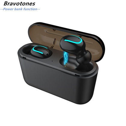V 5.0 TWS Wireless Headphones Deep bass Bluetooth Earphones 3D Stereo Handsfree Sports Earbuds Gaming Headset for Phone