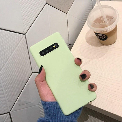 DCHZIUAN Pure Color Fashion Phone Case For Samsung Galaxy S10 S10 Plus S10e S8 S9 Plus Note 9 8 Hard PC Plain Case Cover Fundas 