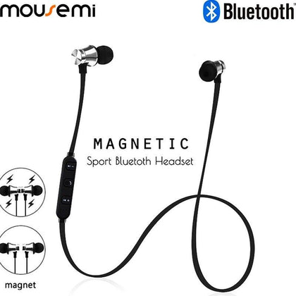 MOUSEMI Sports Bluetooth Earphone Magnetic Neckband Earphones Earbuds for Running Headset with Mic Bass For iPhone Xiaomi Huawei