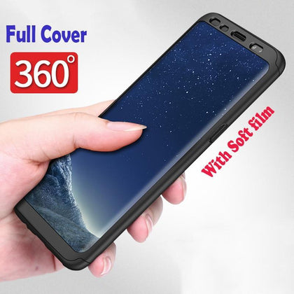 Luxury 360 Degree Full Protection Phone Cases For Samsung Galaxy S8 S9 Plus Plastic Case For Samsung S9 Note 8 9 S8 Cover Case