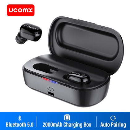 UCOMX U6H Pro 5.0 Bluetooth Earphone Mini True Wireless Stereo Earbuds w/ 2000mAh Charging Box Earpiece for iPhone Xiaomi Huawei