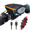 Zk30 Bicycle Light Exercise Bike Horn Led Flashlight With Bell Luces Bicicleta Multifunction Lamp Mtb Road