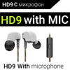 Original Kz Hd9 In Ear Earphones Hifi Sport Earbuds Copper Driver 3D Heavy Bass Earhook Headphones For Running With Microphone