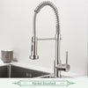 Spring Style Kitchen Faucet Brushed Nickel Faucet Pull Out Torneira All Around Rotate Swivel 2-Function Water Outlet Mixer Tap
