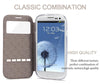 Luxury Smart Touch Slim Stand Flip Case For Samsung Galaxy S3 I9300 Back Cover Bag Terse Leather With Retail Box Window View