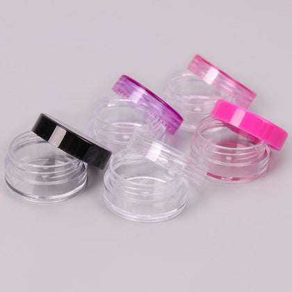 5PCS Cosmetics Jar Box Makeup Cream Refillable Bottle Storage Pot Container Round Bottle Portable Plastic Transparent Case