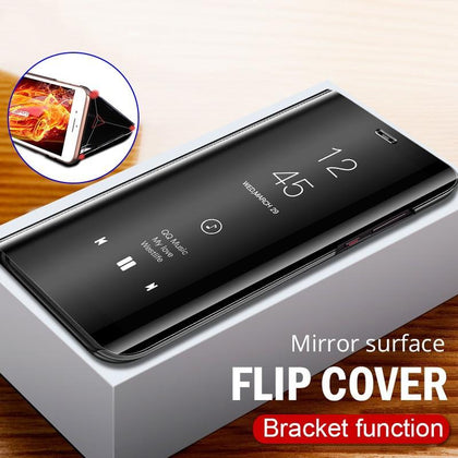 ZNP Full Cover Smart Mirror View Flip Phone Case For Samsung Galaxy S8 S9 S10 Plus S10E Cases For Samsung Note 8 9 S7 Edge Case