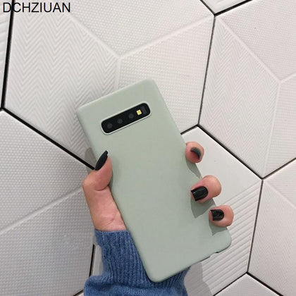 DCHZIUAN Pure Color Fashion Phone Case For Samsung Galaxy S10 S10 Plus S10e S8 S9 Plus Note 9 8 Hard PC Plain Case Cover Fundas 