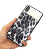 Ckhb Hd Women Leopard Mirror Toughened Glass Back Cover Case For Iphone X Xr Xs Max 8 7 Plus Lady Phone Back Case