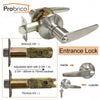 Probrico Locksets Stainless Steel Locks Entrance/Privacy/Passage Door Lock Brushed Nickel Door Knob Door Lever Handle Dl815Sn