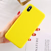 USLION Candy Color Phone Case For iPhone XS 11 Pro Max XR XS Max X Plain Silicone Cover For iPhone 6 6S 7 8 Plus Soft TPU Case