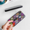 Ethnic Totem Flower Holder Ring Phone Case For Iphone Xs Max Xr X 8 7 6 6S Plus Geometric Splice Tempered Glass Back Cover Coque