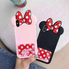 3D Cartoon Cute Stitch Minnie Liquid Soft Silicone Back Cover Skin For Iphone 6 6S X Xr Xs Max 7 8 Plus Phone Cases Fundas Coque