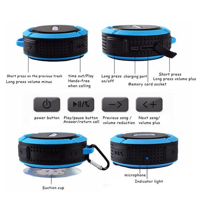 Outdoor Sound Box Wireless Mini Bluetooth Speaker Portable Subwoofer Bluetooth Surround Sound System Waterproof Shower Speaker