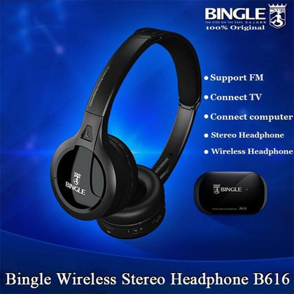 New Original Bingle B616 Headphones Multifunction Stereo Wireless with Microphone FM Radio for MP3 PC TV Audio Headset