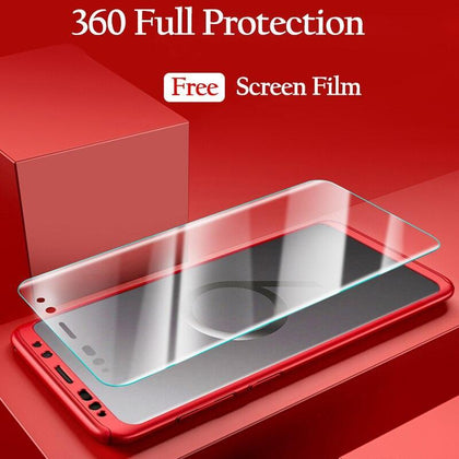 360 Full Protection Case For Samsung Galaxy S7 S7edge S8 S9 Plus Note 8 Slim Hard Shockproof Back Cover With Screen Film