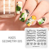 Kads Geometry 005 3D Image Geometric Shape Nail Design Stamp Stencil Nails Tool Nail Art Stamping Plate For Nail Art