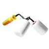 Multifunctional Household Use Paint Fencing Paint Roller Brush Handle Tool Diy Dual Paint Roller Helps Paint Fencing Poles  (White)