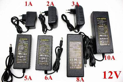 EU/US/UK/AU Power Supply Adapter Transformer AC 110-240V to DC 5V 12V 24V 1A 2A 3A 4A 5A 6A 7A 8A  10ALED Strips Light Converter