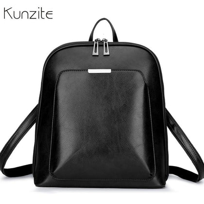 Vintage Women Backpack School Bags for Teenage Girls Shoulder Bag Female Oil Wax Leather Backpacks Mochilas Mujer 2018 Bagpack  