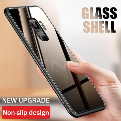 ZNP Luxury Tempered Glass Phone Case For Samsung Galaxy S9 S8 Plus Back Glass Cover Cases For Samsung S9 S8 Note 8 Case Shell