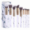 Professional 10Pcs Marble Makeup Brushes Set Soft Foundation Powder Eyeshadow Brush Beauty Marble Make Up Tools With Cylinder
