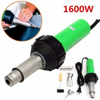 220V 1600W 50Hz Electronic Heat Hot Air Torch Plastic Welding Welder Torch + Nozzle + Pressure Roller 3000Pa