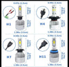 Turbo H1 Led Car Headlight H4 High/Low Beam Led Bulbs Cob Chips H3 H7 H8 H9 H11 H13 Hb3 Hb4 H27 Led Fog Light 6500K 72W 8000Lm