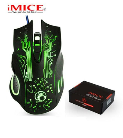 Wired Gaming Mouse Silent Game Mouse Gamer Cable USB 6 Buttons Ergonomic Mice Colorful LED Optical Mause For PC Computer game X9