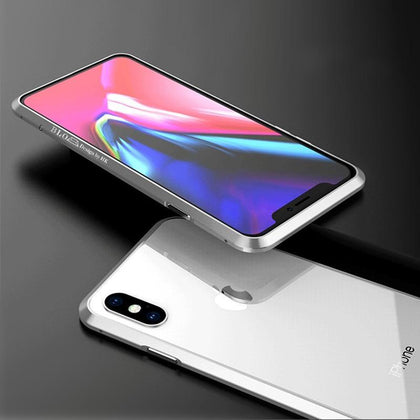 Luxury Original Brand BOBYT Aluminum Metal Bumper For  iPhone XS Max XR X Anti-knock Protective Case With Metal Button