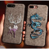 Cute 3D Embroidery Flamingo Elk Deer Soft Leather Pu Case For Iphone 6 S 7 8 Plus X Cover For Samsung Galaxy S8 S9 Note 8 Cases