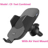 10W Qi Car Wireless Charger For Iphone Xs X Samsung S10 S9 Xiaomi Mi Automatic Clamping Fast Wireless Charging Car Phone Holder