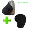 Wireless Vertical Mouse Ergonomic 1600Dpi Optical Muase Rechargeable Usb Computer Mice With Wrist Rest Mouse Pad For Pc Gamer