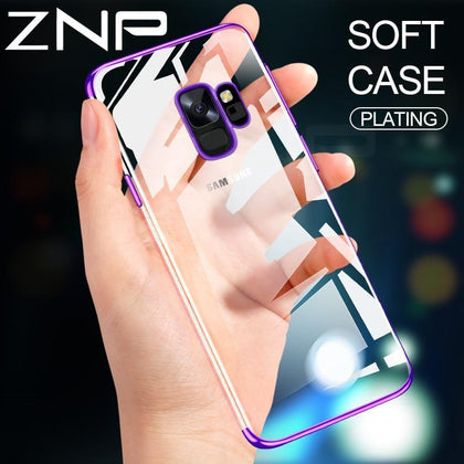 ZNP Luxury Soft TPU Silicone Phone Cases For Samsung Galaxy S9 S8 Plus Note 8 Case Full Cover For Samsung S9 S8 Case Phone Shell