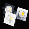 1Xfree Shipping Led Square Cob Downlight Dimmable Ac80-240V 7W 9W 12W Recessed Led Ceiling Lamp Spot Light Bulbs Indoor Lighting
