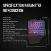 Wired Single Hand Gaming Keyboard Usb Professional Desktop Led Backlit Mechanical Feel Keyboard Ergonomic With Wirst For Games