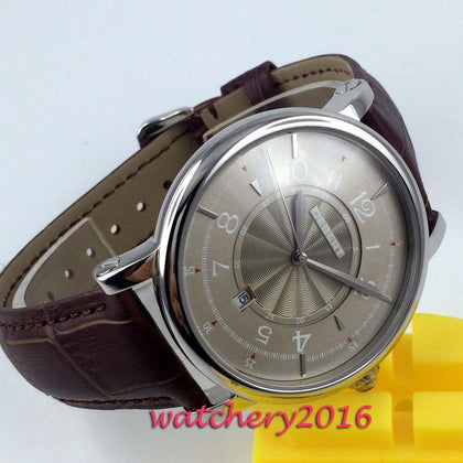 43mm Debert Grey Dial 316L steel case DG Automatic movement men's Watch