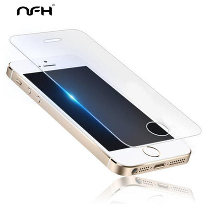 5pcs Tempered Glass Film For iPhone on the 5s 4S 5 5S SE 6 6S 7 8 Plus iPhone X XR Xs max Screen Protector protective case cover