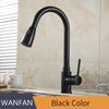 Kitchen Faucets Brass Black Pull Out Kitchen Mixer Tap 2 Way Function Water Mixer Deck Mounted Single Handle Sink Crane 408906