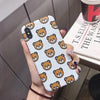 Luxury Cute Cartoon Bear Soft Phone Case For Iphone X Xr Xs Max For Iphone 6 6S 7 8 Plus Silicone Wrist Strap Holder Cover Coque
