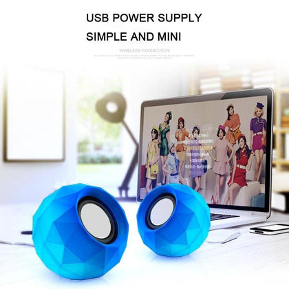 Mini Computer Speakers Good Sound PC USB Power 3.5mm AUX 1.2m Cable Breathe LED Music Laptop Speaker for Phone for Notebook