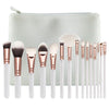 15Pcs Pink Makeup Brushes Set Pincel Maquiagem Powder Eye Kabuki Brush Complete Kit Cosmetics Beauty Tools With Leather Case