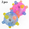 2Pcs Pet Ball Toy Music Creative Flashing Dancing Dog Ball Glowing Fun Jumping Balls Pet Dog Interactive Balls Pet Toy Supplies  (1 M)