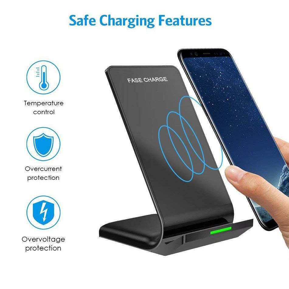 Upgrade 10W Qi Wireless Charger For Iphone X/Xs Max 8 Plus Quick Charge Fast Mobile Phone Charger For Samsung S9 S10 Xiaomi Mi 9