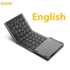 Kemile Portable Twice Folding Bluetooth Keyboard Bt Wireless Foldable Touchpad Keypad For Ios/Android/Windows Ipad Tablet