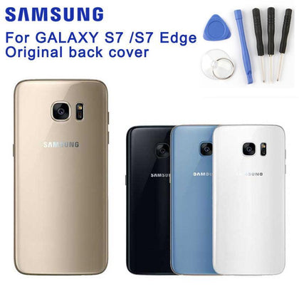 SAMSUNG Original Back Battery Cover Glass Housing For Samsung GALAXY S7 edge G9350 S7 G9300 Back Battery Door Rear Glass Case