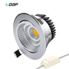 [Dbf]Silver Housing Led Cob Downlight Dimmable Ac110V/220V 6W/9W/12W/15W/18W Recessed Led Spot Light Decoration Ceiling Lamp